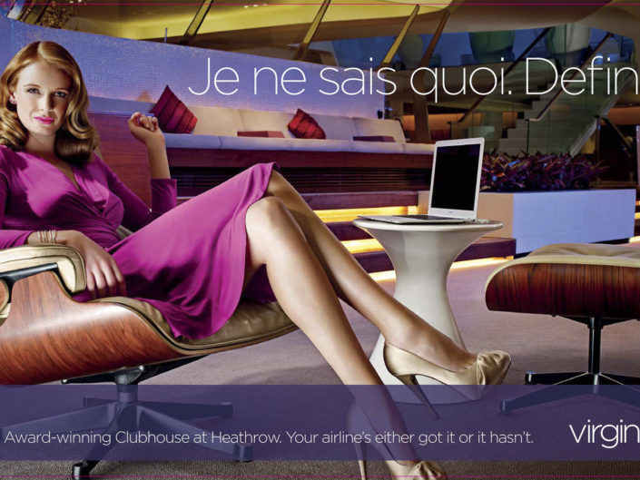 Virgin Atlantic Heathrow Clubhouse Advertising Campaign